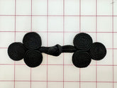 Applique - Vintage Black Corded Circles Frog Close-Out